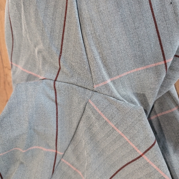 Rag & Bone Simone Pant Grey Burgundy Pink Plaid Skinny Leg Crop Stretch 8 - Picture 10 of 12